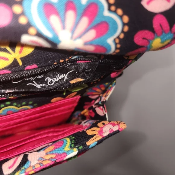 Vera Bradley Disney Parks Crossbody Bag Multicolor Floral Mickey Mouse Print - Picture 5 of 8